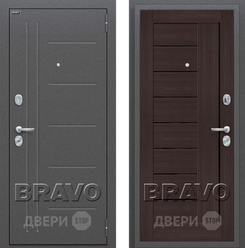 Входная металлическая Дверь Bravo Оптим Проф Венге