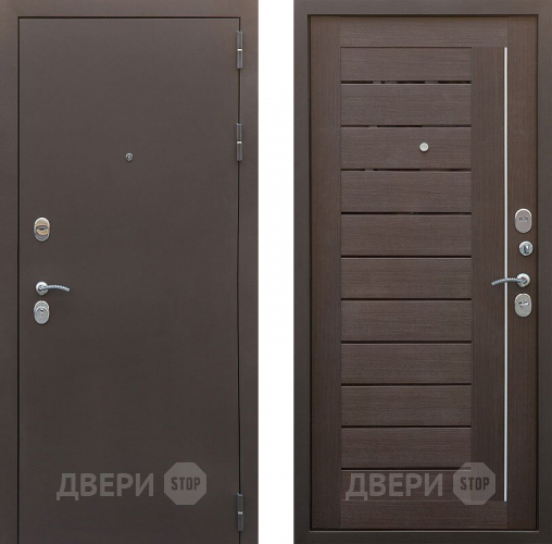Входная металлическая Дверь Снедо Бордо 3К Темный орех 