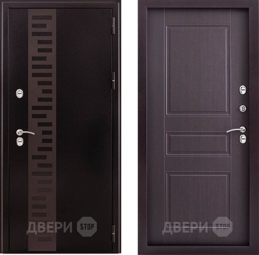 Дверь Заводская Урал с декором Термо Венге (с терморазрывом)