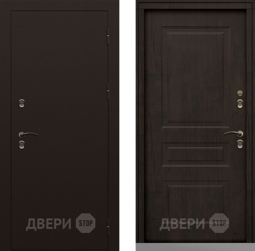 Входная металлическая Дверь Сибирь Термо-Стандарт тиковое дерево