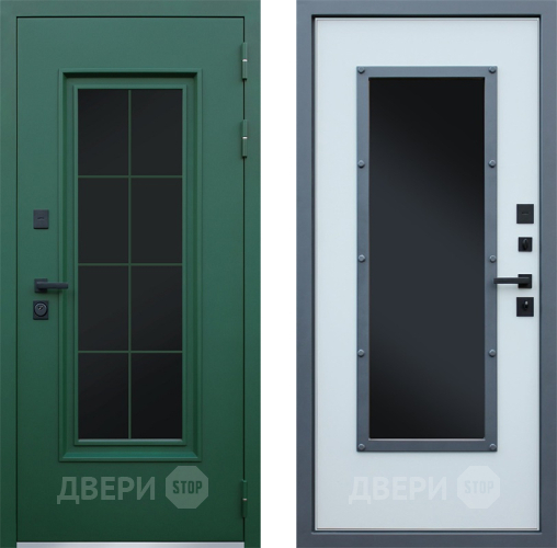 Входная металлическая Дверь АСД Терморазрыв Олимп с окном и английской решеткой