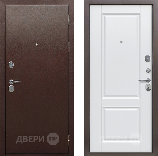 Входная металлическая Дверь Цитадель 9см Медный антик Астана Милк