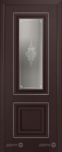 Межкомнатная дверь ProfilDoors 28U темно-коричневый (матовое, кристалл с узором)