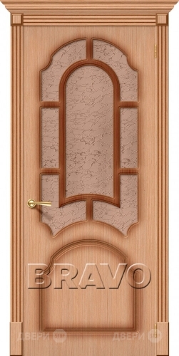 Межкомнатная дверь со стеклом Соната (Дуб)