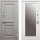 Входная металлическая Дверь Ратибор Лондон 3К с зеркалом Грей софт/Белый софт