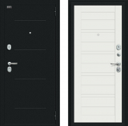 Дверь Bravo Сити Kale Букле черное/Off-white 860х2050 мм