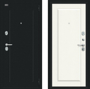 Дверь Bravo Сьют Kale Букле черное/White Wood 860х2050 мм