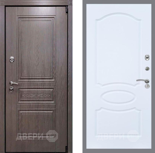 Входная металлическая Дверь Рекс (REX) Пренмиум-S FL-128 Силк Сноу