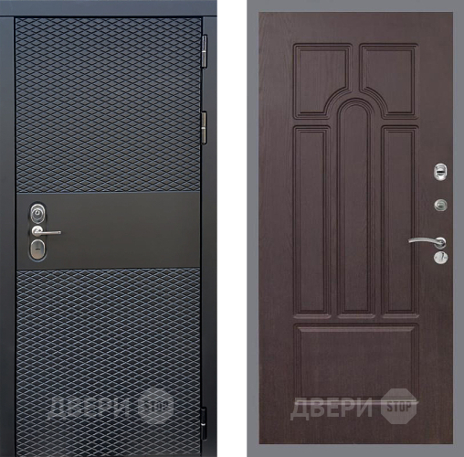 Входная металлическая Дверь Стоп БЛЭК CISA ФЛ-58 Венге