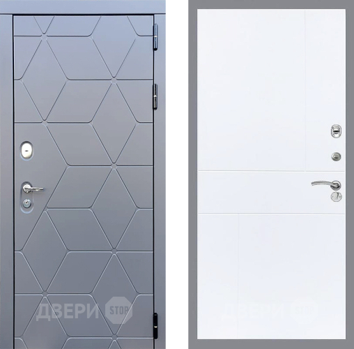 Входная металлическая Дверь Стоп КОСМО ФЛ-290 Силк Сноу