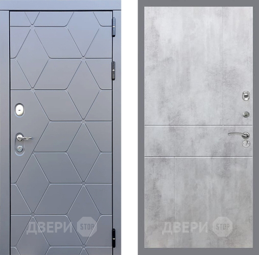 Входная металлическая Дверь Стоп КОСМО ФЛ-290 Бетон светлый