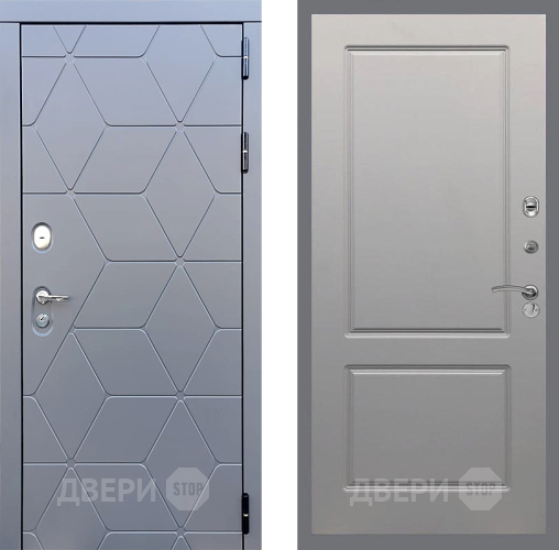 Входная металлическая Дверь Стоп КОСМО ФЛ-117 Грей софт