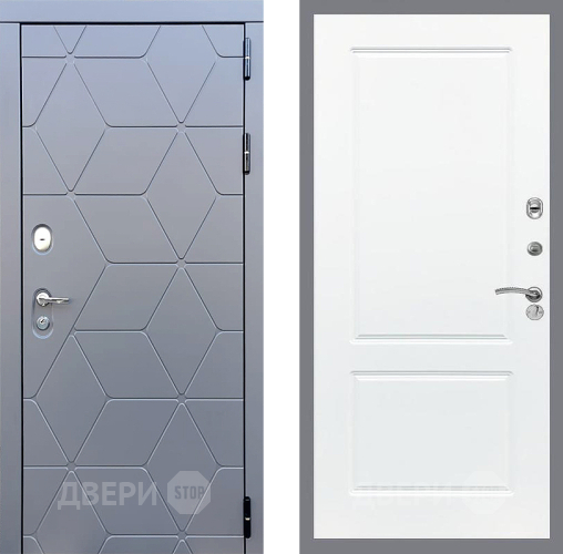 Входная металлическая Дверь Стоп КОСМО ФЛ-117 Силк Сноу