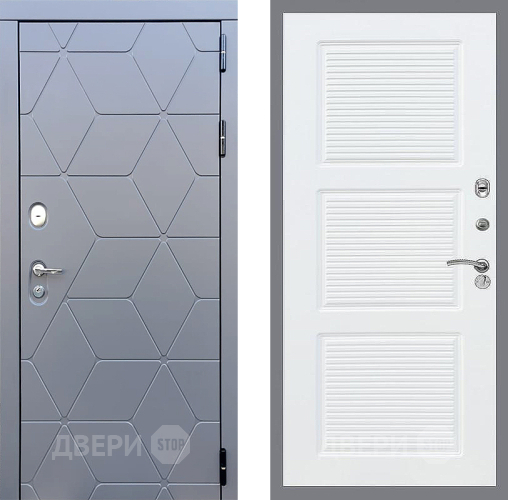 Входная металлическая Дверь Стоп КОСМО ФЛ-1 Силк Сноу