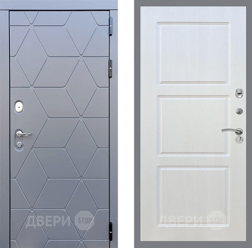 Входная металлическая Дверь Стоп КОСМО ФЛ-3 Лиственница беж