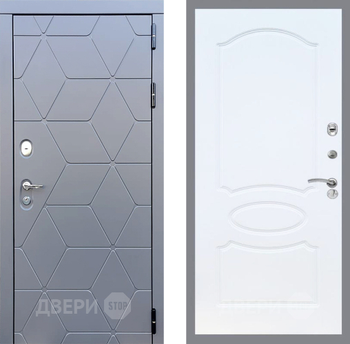 Дверь Стоп КОСМО ФЛ-128 Белый ясень