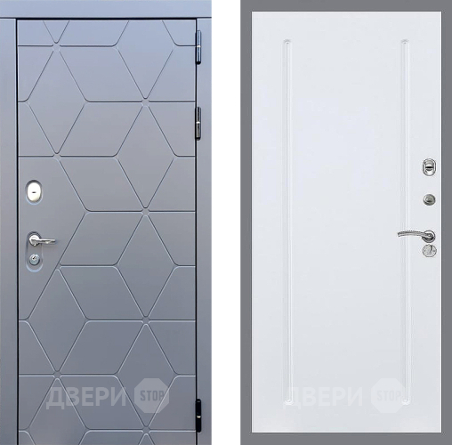 Входная металлическая Дверь Стоп КОСМО ФЛ-68 Силк Сноу