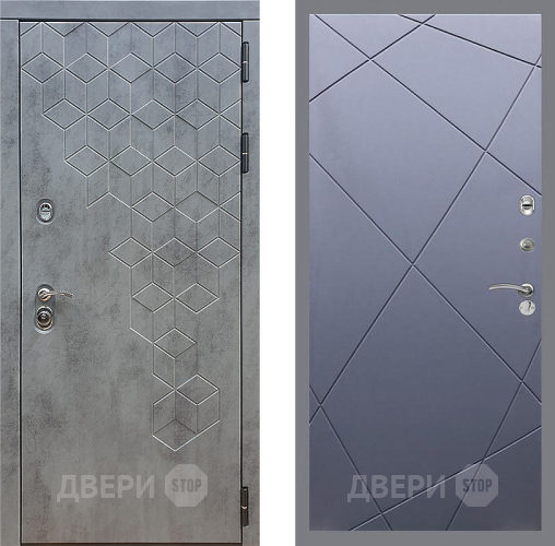Входная металлическая Дверь Стоп БЕТОН ФЛ-291 Силк титан
