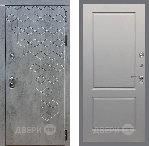 Входная металлическая Дверь Стоп БЕТОН ФЛ-117 Грей софт