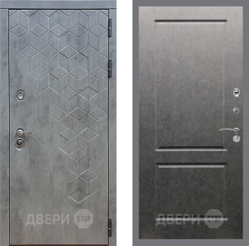 Дверь Стоп БЕТОН ФЛ-117 Штукатурка графит