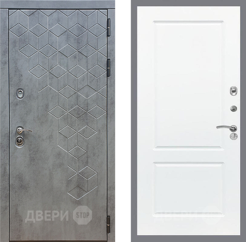 Входная металлическая Дверь Стоп БЕТОН ФЛ-117 Силк Сноу