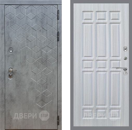 Входная металлическая Дверь Стоп БЕТОН ФЛ-33 Сандал белый