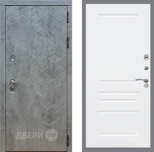 Входная металлическая Дверь Стоп БЕТОН ФЛ-243 Силк Сноу
