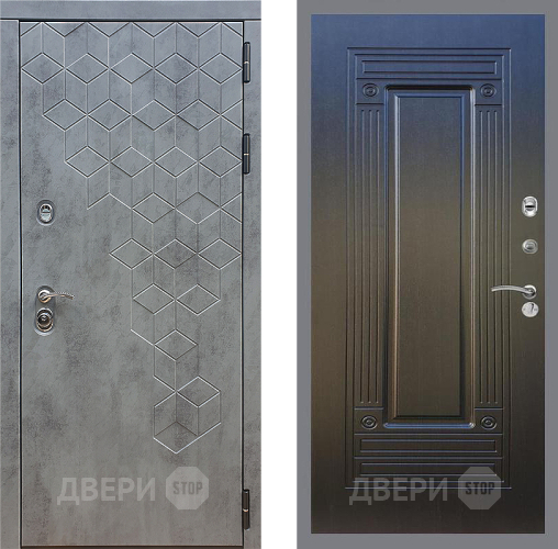 Входная металлическая Дверь Стоп БЕТОН ФЛ-4 Венге