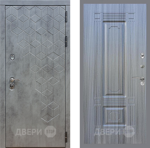 Входная металлическая Дверь Стоп БЕТОН ФЛ-2 Сандал грей