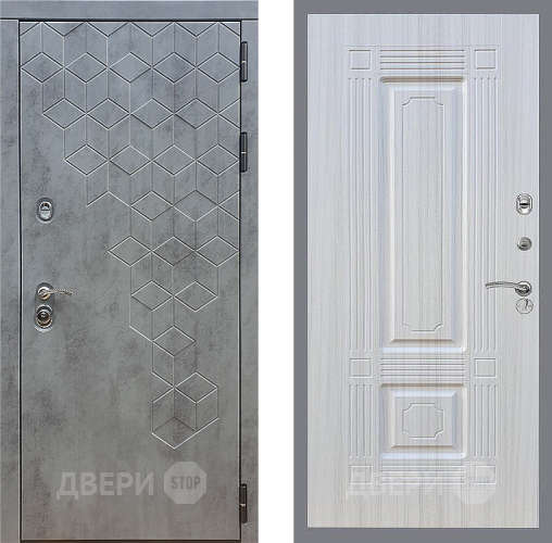Входная металлическая Дверь Стоп БЕТОН ФЛ-2 Сандал белый