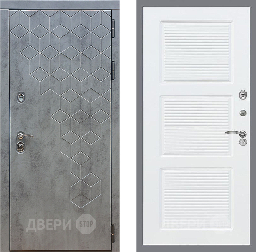 Входная металлическая Дверь Стоп БЕТОН ФЛ-1 Силк Сноу