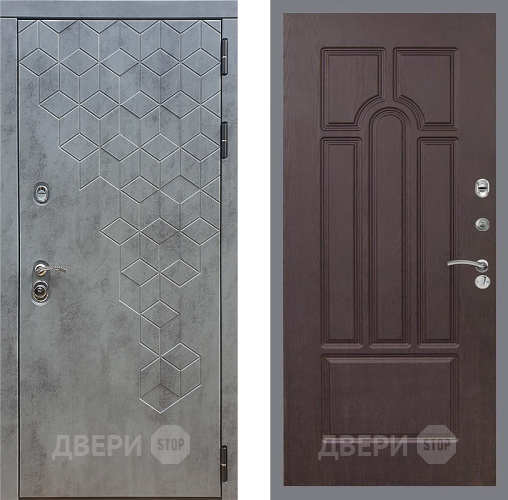 Входная металлическая Дверь Стоп БЕТОН ФЛ-58 Венге