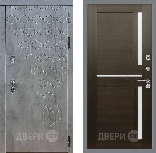 Входная металлическая Дверь Стоп БЕТОН СБ-18 Венге