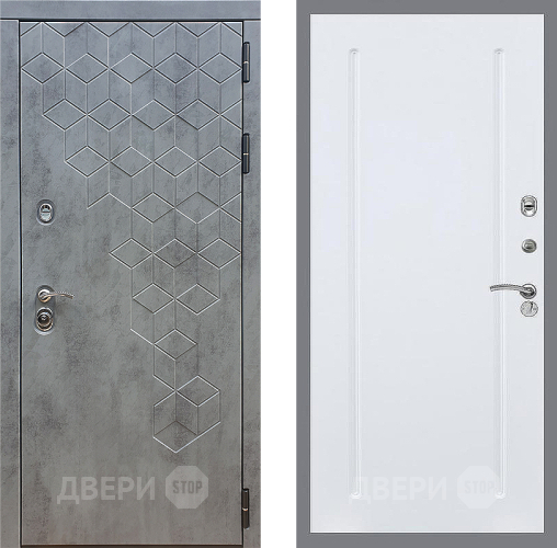 Входная металлическая Дверь Стоп БЕТОН ФЛ-68 Силк Сноу