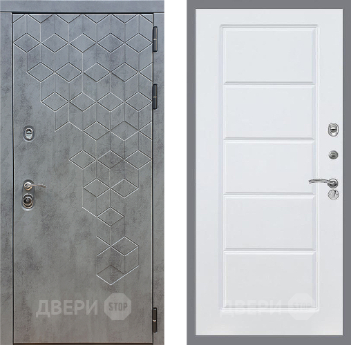 Входная металлическая Дверь Стоп БЕТОН ФЛ-39 Силк Сноу