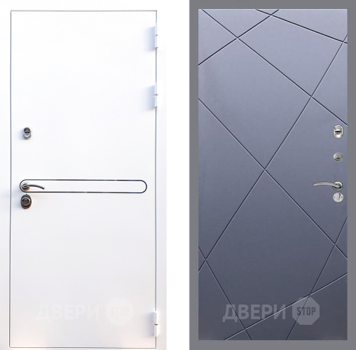 Входная металлическая Дверь Стоп Лайн Вайт ФЛ-291 Силк титан