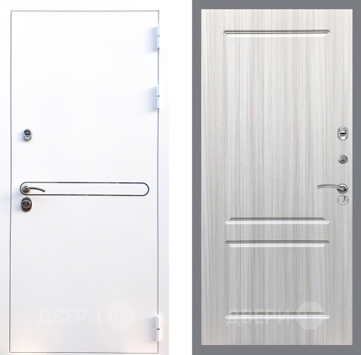 Входная металлическая Дверь Стоп Лайн Вайт ФЛ-117 Сандал белый