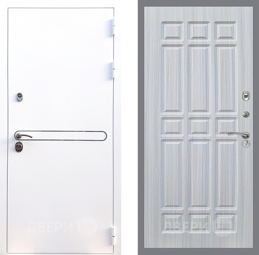 Входная металлическая Дверь Стоп Лайн Вайт ФЛ-33 Сандал белый