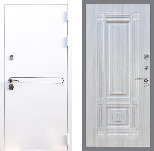 Входная металлическая Дверь Стоп Лайн Вайт ФЛ-2 Сандал белый