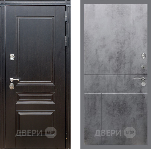 Входная металлическая Дверь Стоп МЕГАПОЛИС ФЛ-290 Бетон темный