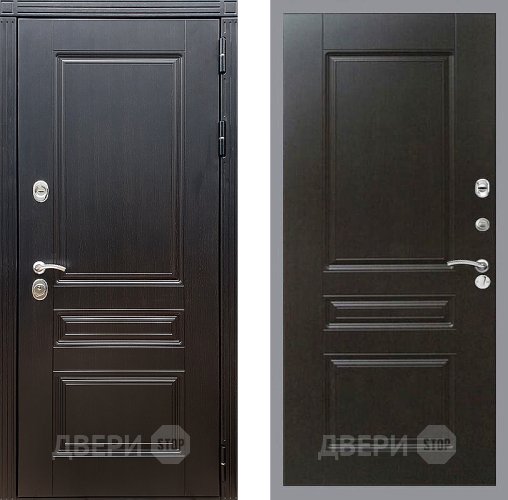 Входная металлическая Дверь Стоп МЕГАПОЛИС ФЛ-243 Венге