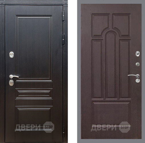 Входная металлическая Дверь Стоп МЕГАПОЛИС ФЛ-58 Венге