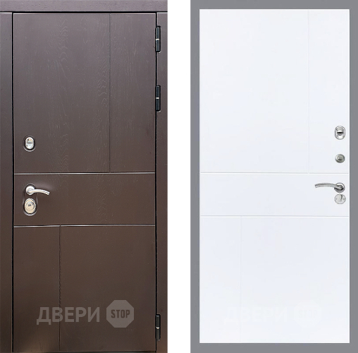 Входная металлическая Дверь Стоп УРБАН ФЛ-290 Силк Сноу