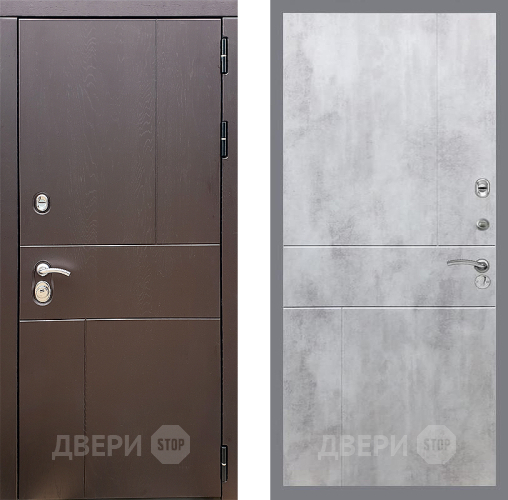 Входная металлическая Дверь Стоп УРБАН ФЛ-290 Бетон светлый