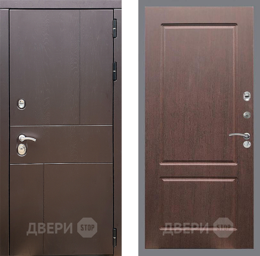 Входная металлическая Дверь Стоп УРБАН ФЛ-117 Орех премиум