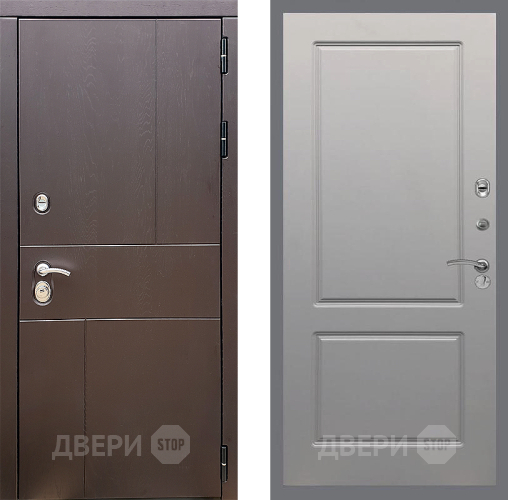 Входная металлическая Дверь Стоп УРБАН ФЛ-117 Грей софт