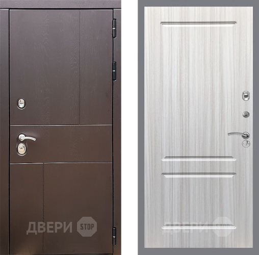 Входная металлическая Дверь Стоп УРБАН ФЛ-117 Сандал белый