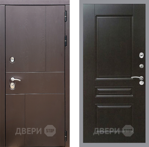 Входная металлическая Дверь Стоп УРБАН ФЛ-243 Венге