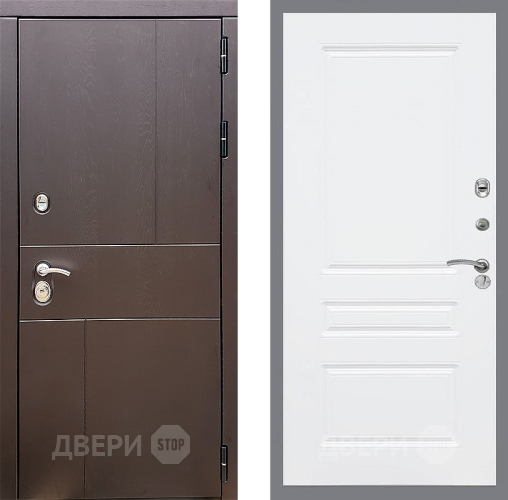 Входная металлическая Дверь Стоп УРБАН ФЛ-243 Силк Сноу