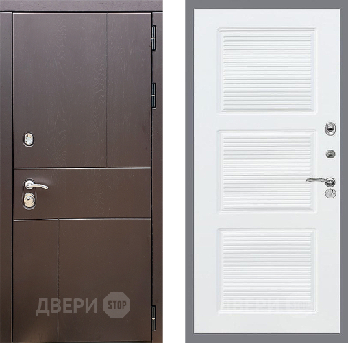 Входная металлическая Дверь Стоп УРБАН ФЛ-1 Силк Сноу